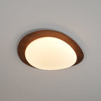 Scandinavian Wood Flush Mount Ceiling Light With Adjustable Color Temperature — Greenwich Home & Living