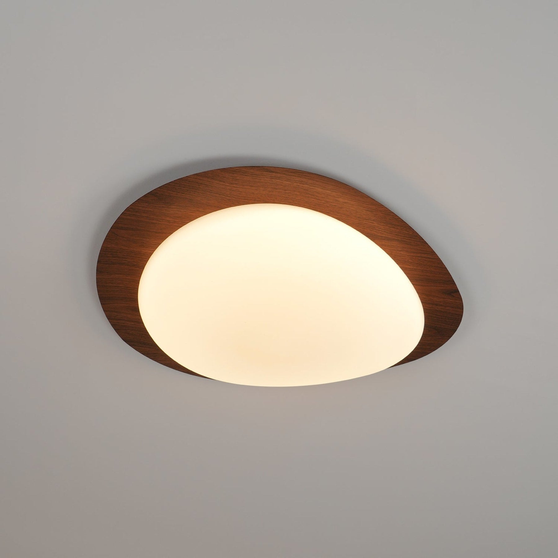 Scandinavian Wood Flush Mount Ceiling Light With Adjustable Color Temperature — Greenwich Home & Living