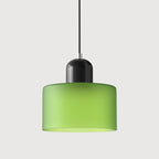 Modern Glass Pendant Light for Dining Room and Kitchen in Frosted Green — Greenwich Home & Living