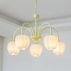 Retro Metal and Glass Chandelier With Selectable Color Light for Living and Dining Rooms — Greenwich Home & Living