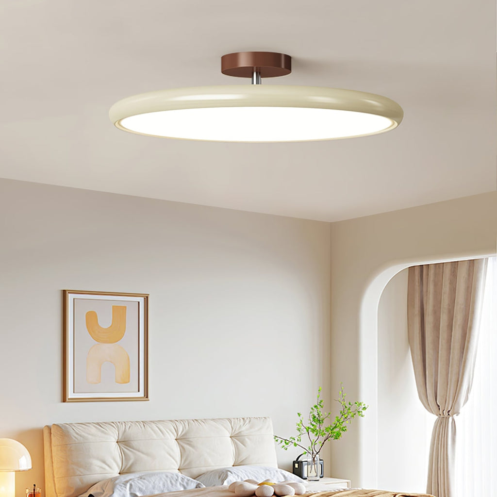 Retro Metal Semi-Flush Mount Ceiling Light With Three-Color Light — Greenwich Home & Living
