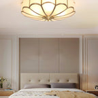Traditional Brass and Glass Flush Mount Ceiling Light for Living Room — Greenwich Home & Living