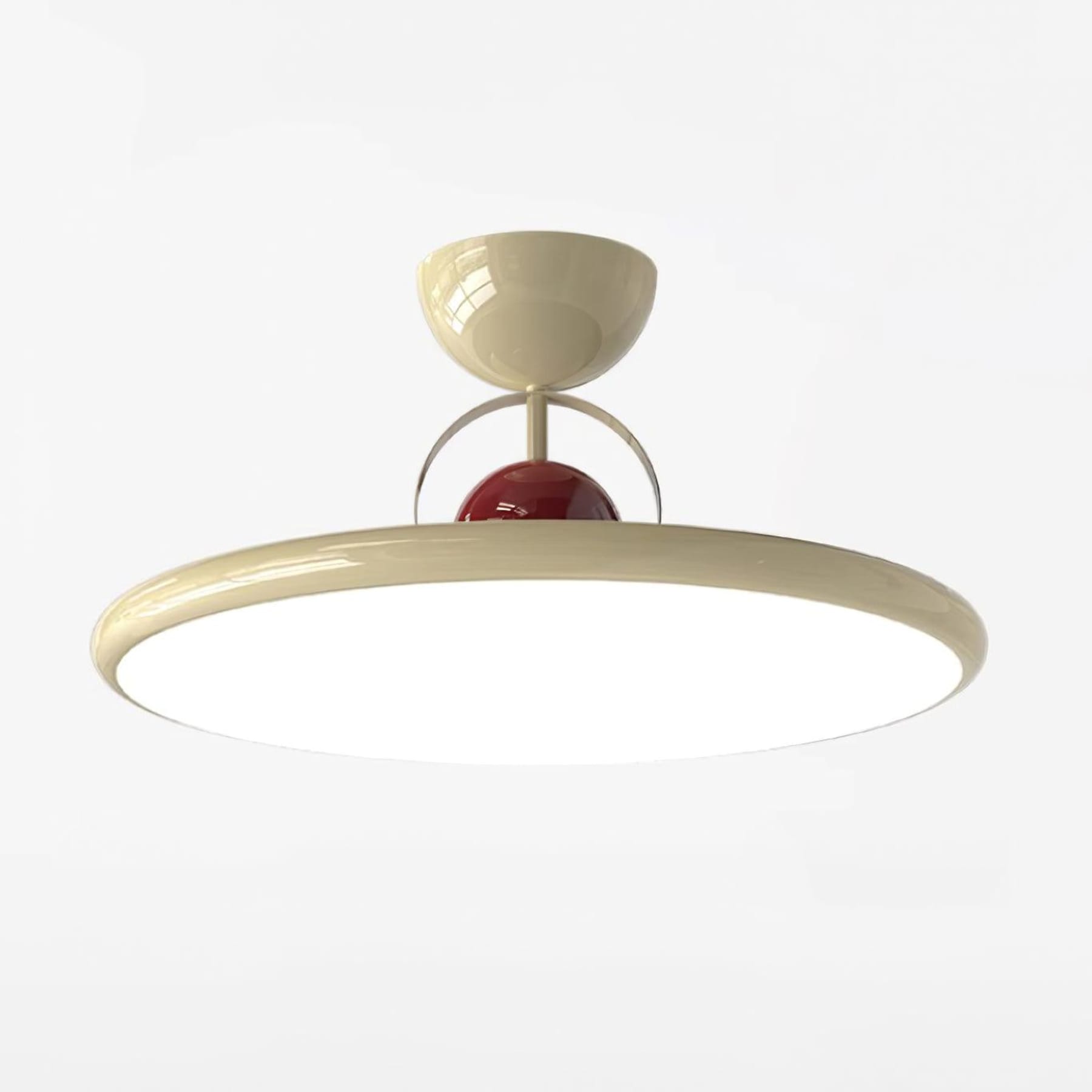 Retro Iron and Acrylic Semi-Flush Ceiling Light With Dimmable Color — Greenwich Home & Living