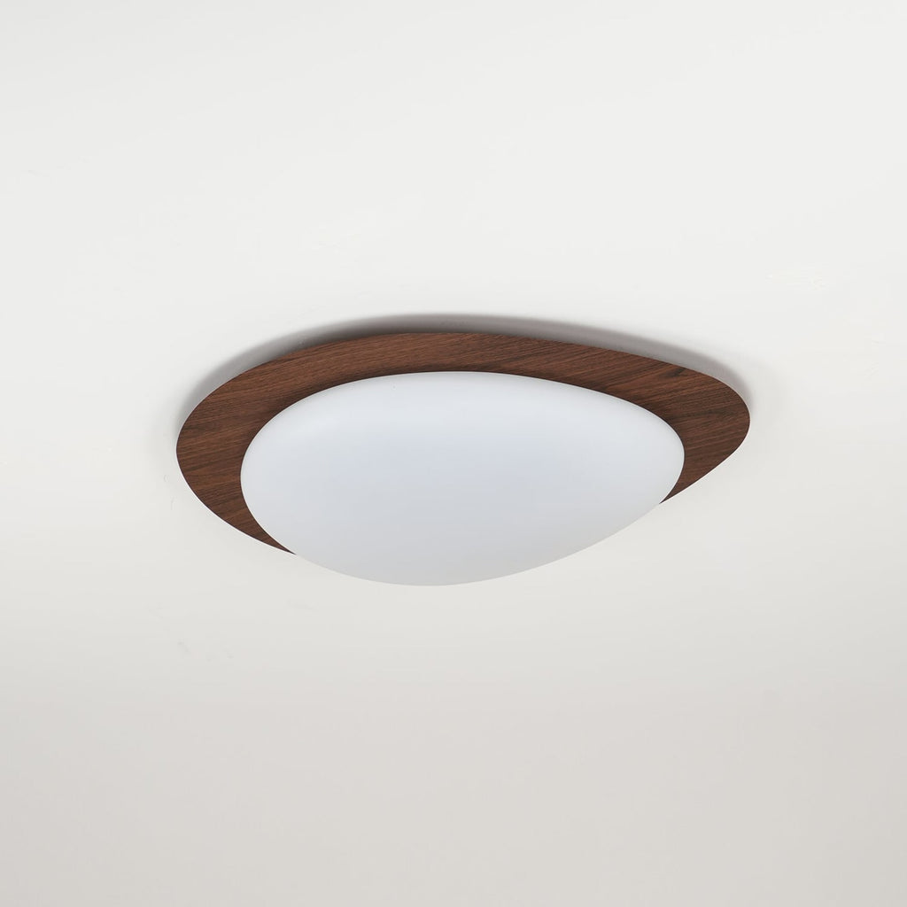 Scandinavian Wood Flush Mount Ceiling Light With Adjustable Color Temperature — Greenwich Home & Living