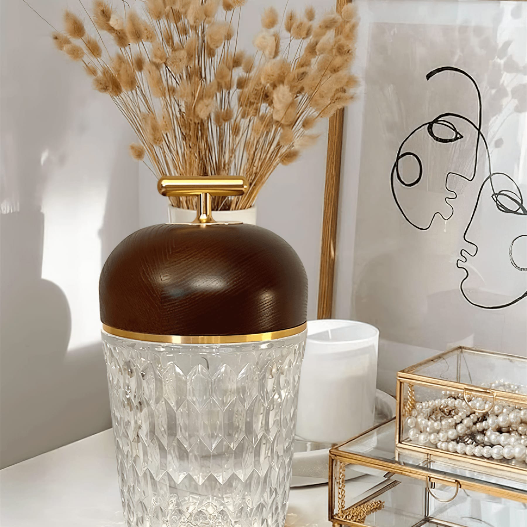 Contemporary Glass Table Lamp With Adjustable Color Temperature — Greenwich Home & Living