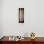 Contemporary Acrylic and Wood Wall Light With Tri-Color Lighting — Greenwich Home & Living