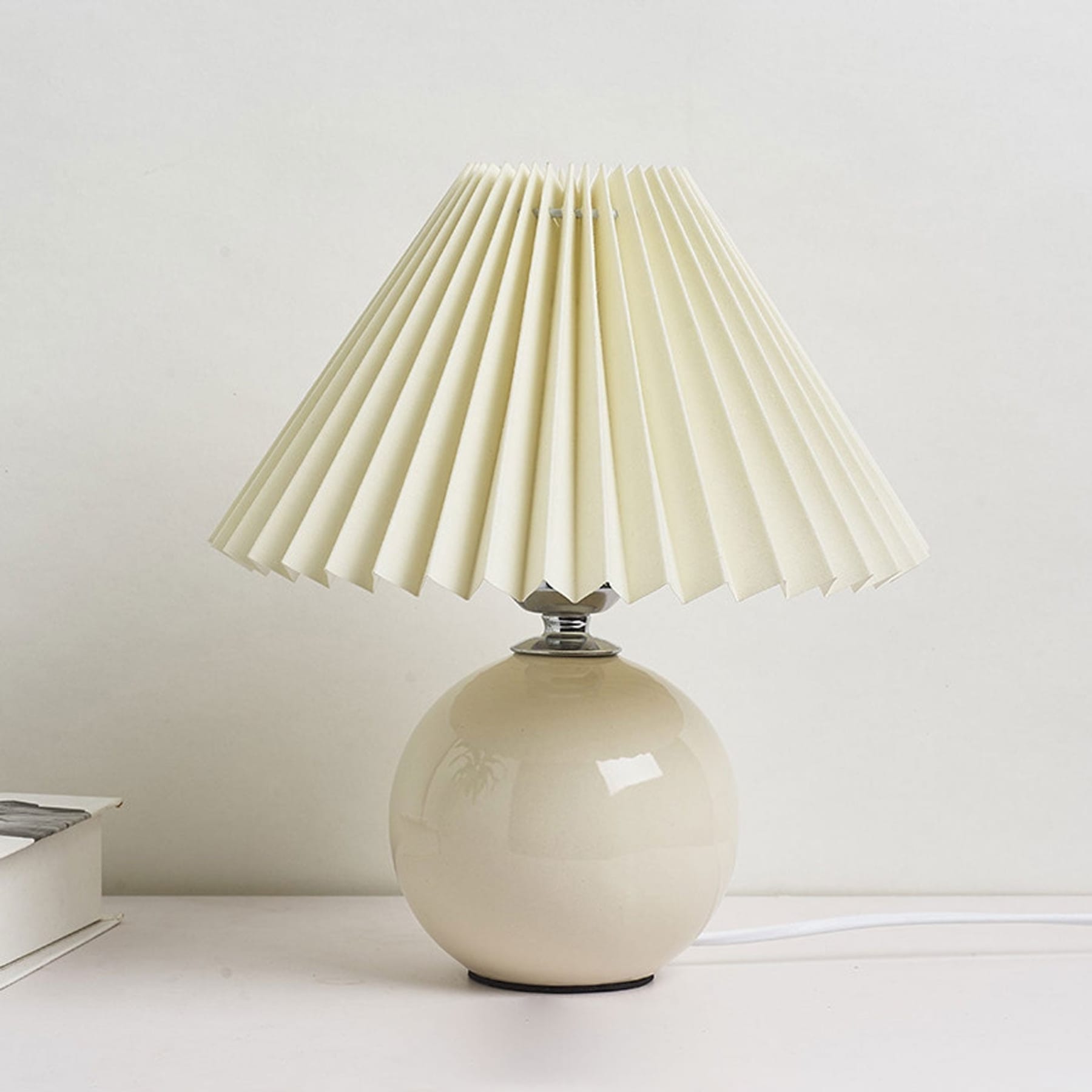 Contemporary Ceramic Table Lamp With Fabric Shade for Living Room in Khaki — Greenwich Home & Living