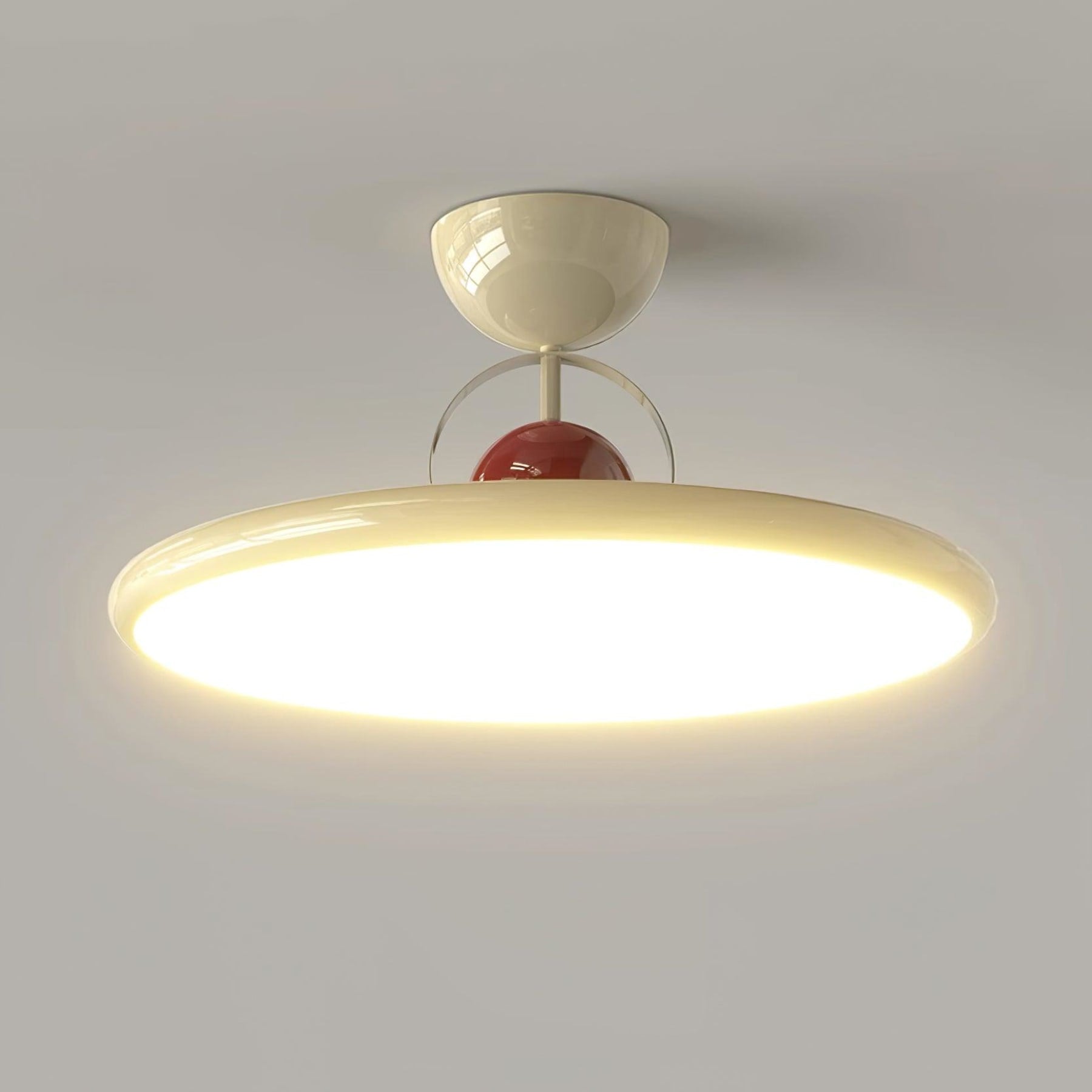 Retro Iron and Acrylic Semi-Flush Ceiling Light With Dimmable Color — Greenwich Home & Living