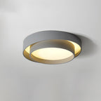 Minimalist Metal Flush Mount Ceiling Light With Bright Daylight LED — Greenwich Home & Living