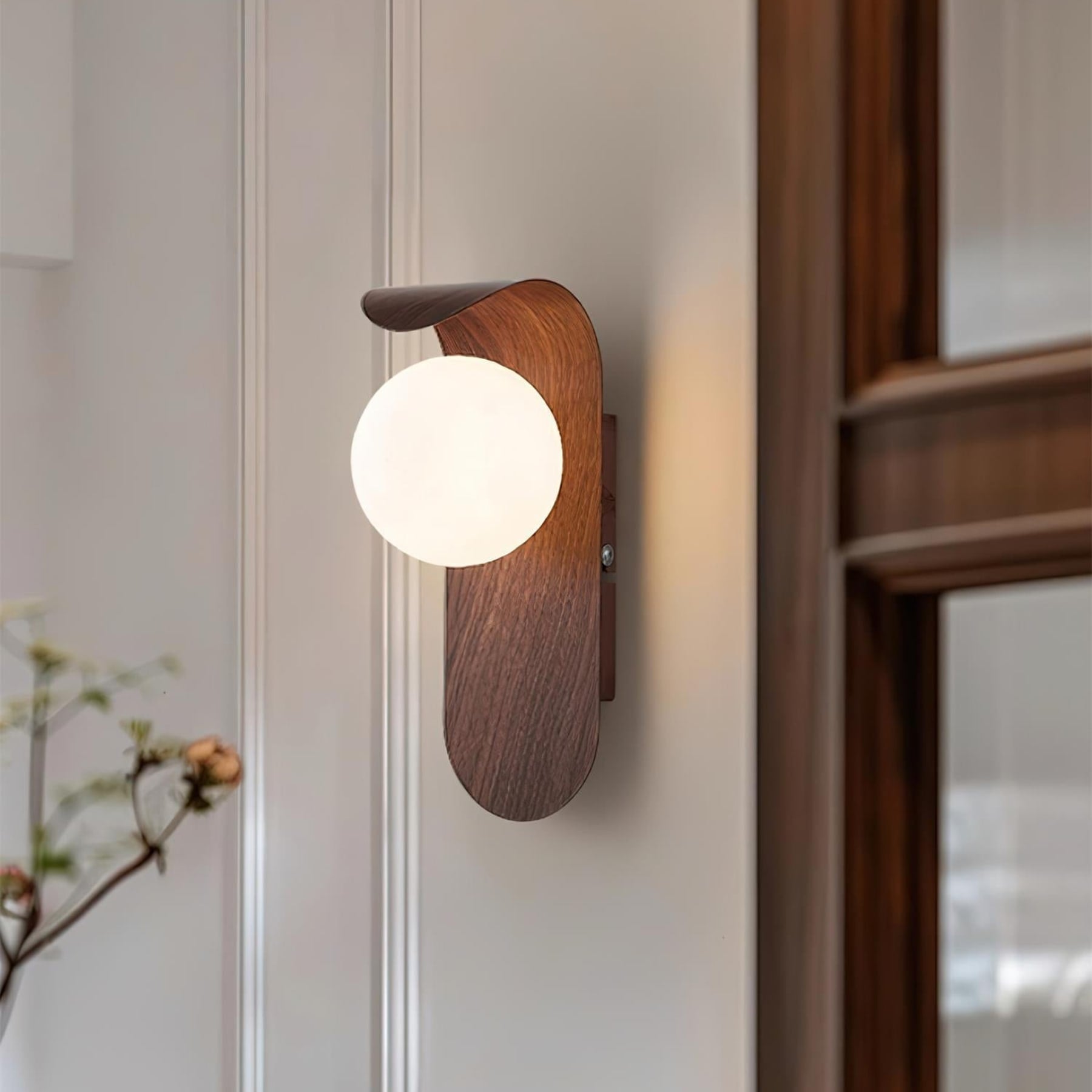 Minimalist Wood Wall Light With Tri-Color Changing Glow — Greenwich Home & Living