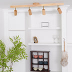 Modern Linear Walnut Wood Ceiling Light With Selectable Color Temperature — Greenwich Home & Living