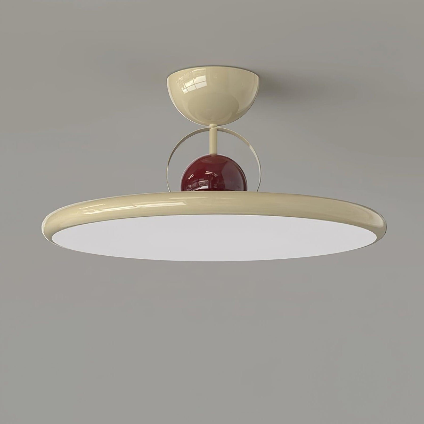 Retro Iron and Acrylic Semi-Flush Ceiling Light With Dimmable Color — Greenwich Home & Living