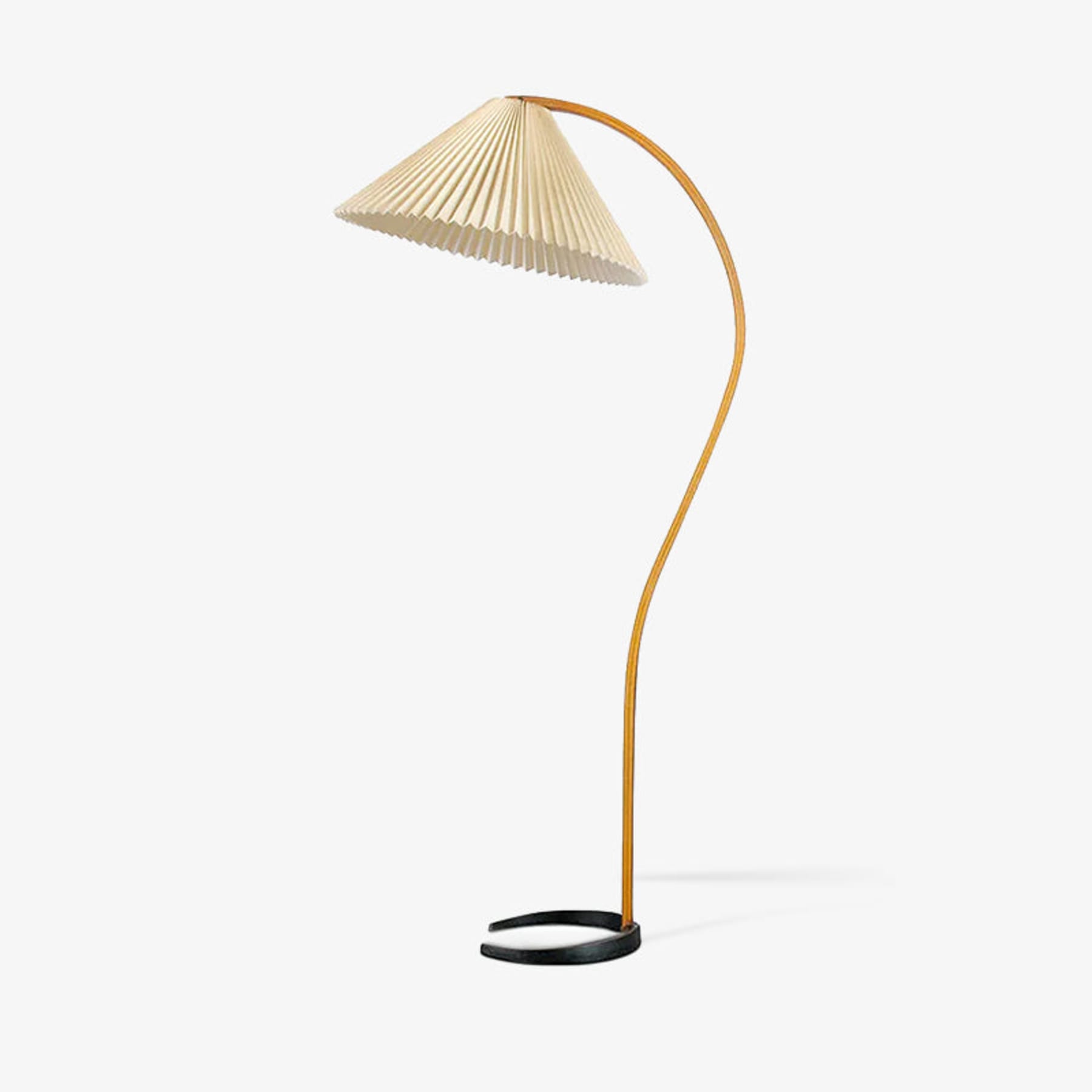 Scandinavian Wood Floor Lamp With Fabric Shade for Living Room — Greenwich Home & Living