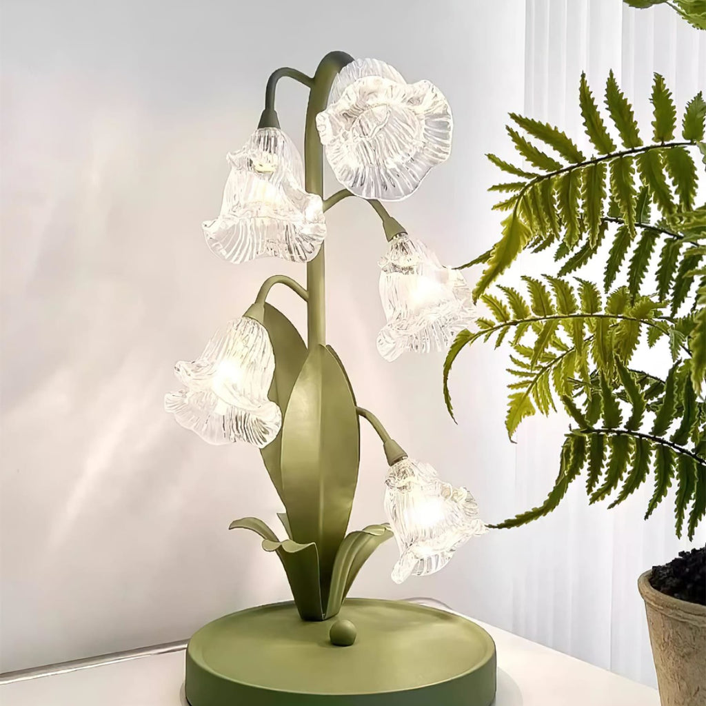 Contemporary Glass Table Lamp With USB Power for Living Room and Bedroom — Greenwich Home & Living
