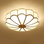 Traditional Brass and Glass Flush Mount Ceiling Light for Living Room — Greenwich Home & Living
