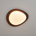 Scandinavian Wood Flush Mount Ceiling Light With Adjustable Color Temperature in Dark Brown — Greenwich Home & Living