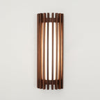 Contemporary Acrylic and Wood Wall Light With Tri-Color Lighting — Greenwich Home & Living