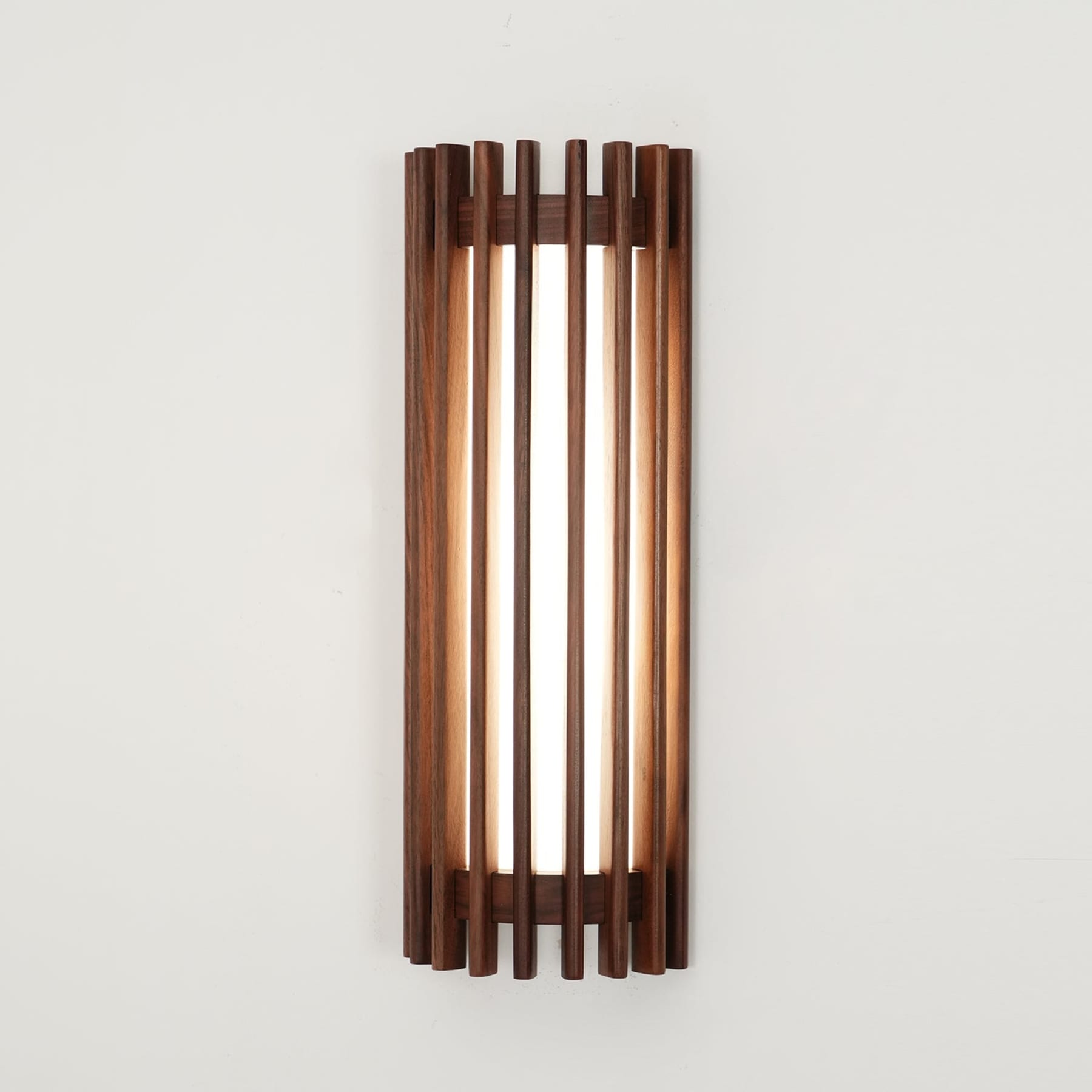 Contemporary Acrylic and Wood Wall Light With Tri-Color Lighting — Greenwich Home & Living