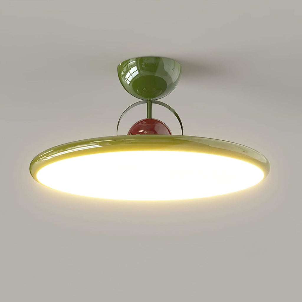 Retro Iron and Acrylic Semi-Flush Ceiling Light With Dimmable Color — Greenwich Home & Living