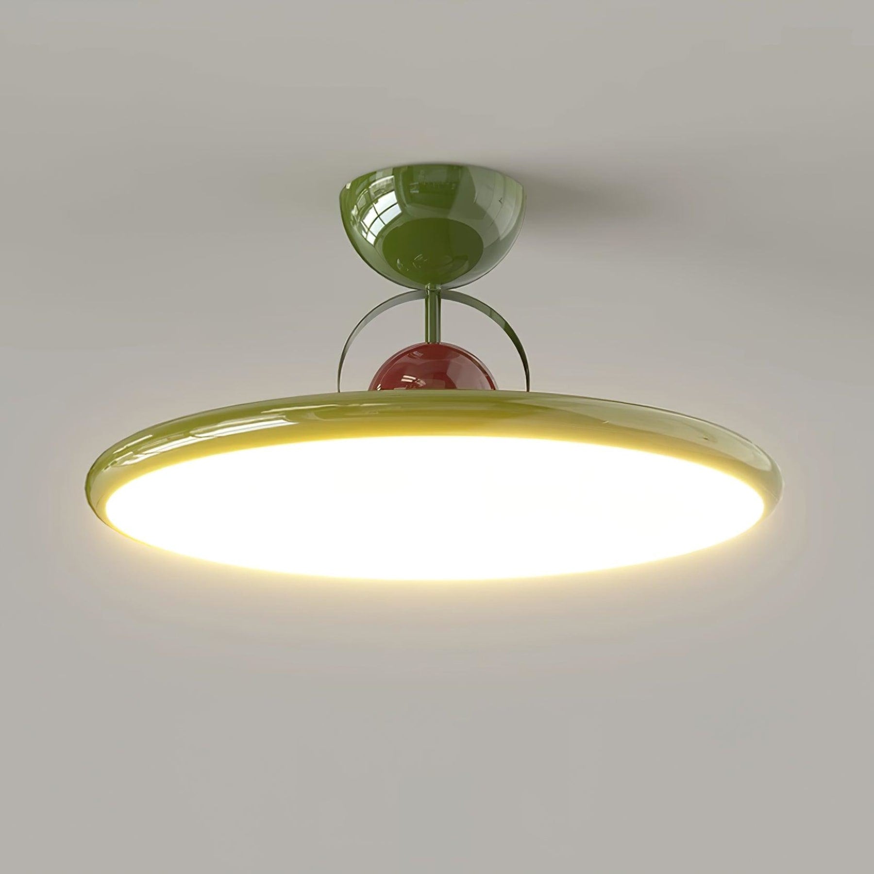 Retro Iron and Acrylic Semi-Flush Ceiling Light With Dimmable Color — Greenwich Home & Living
