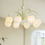 Retro Metal and Glass Chandelier With Selectable Color Light for Living and Dining Rooms — Greenwich Home & Living