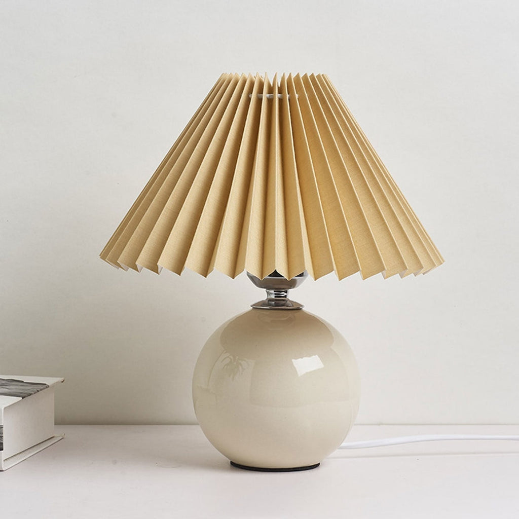 Contemporary Ceramic Table Lamp With Fabric Shade for Living Room — Greenwich Home & Living