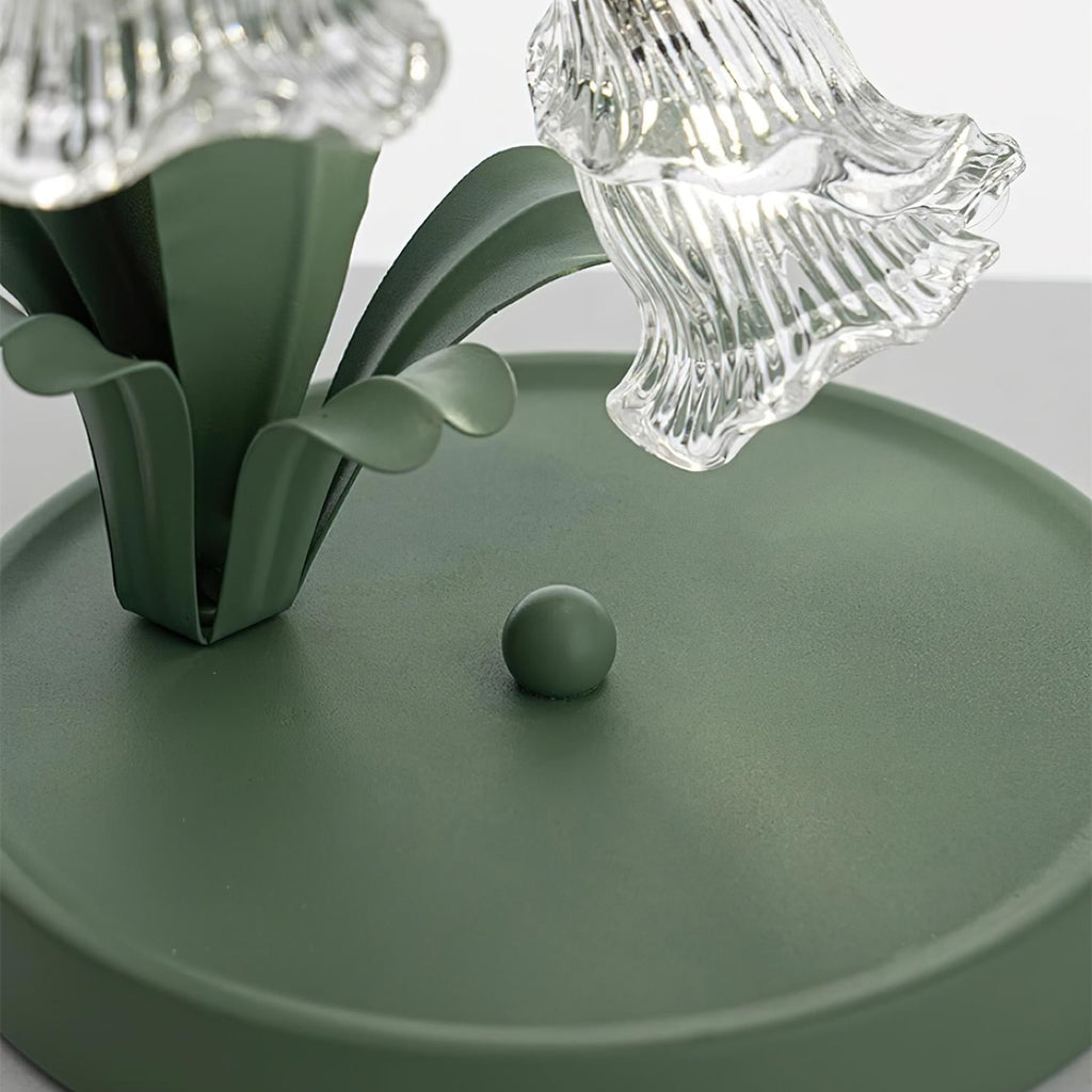 Contemporary Glass Table Lamp With USB Power for Living Room and Bedroom — Greenwich Home & Living