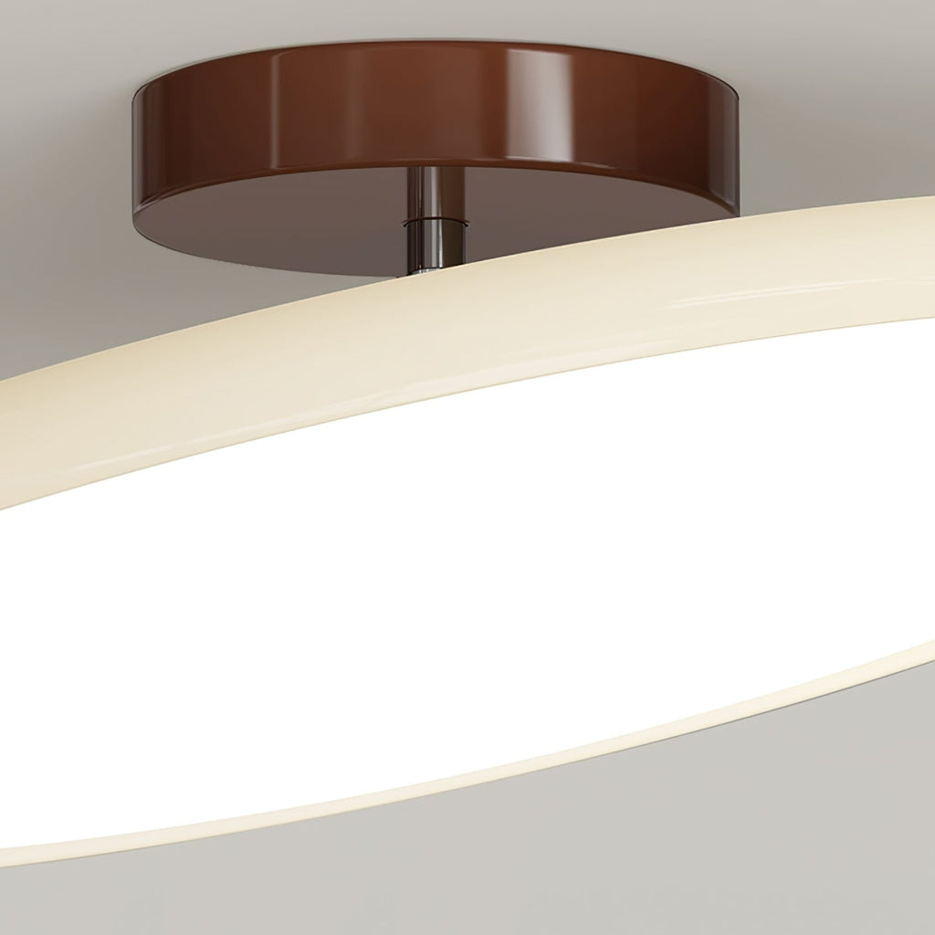 Retro Metal Semi-Flush Mount Ceiling Light With Three-Color Light — Greenwich Home & Living