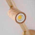 Modern Linear Walnut Wood Ceiling Light With Selectable Color Temperature — Greenwich Home & Living