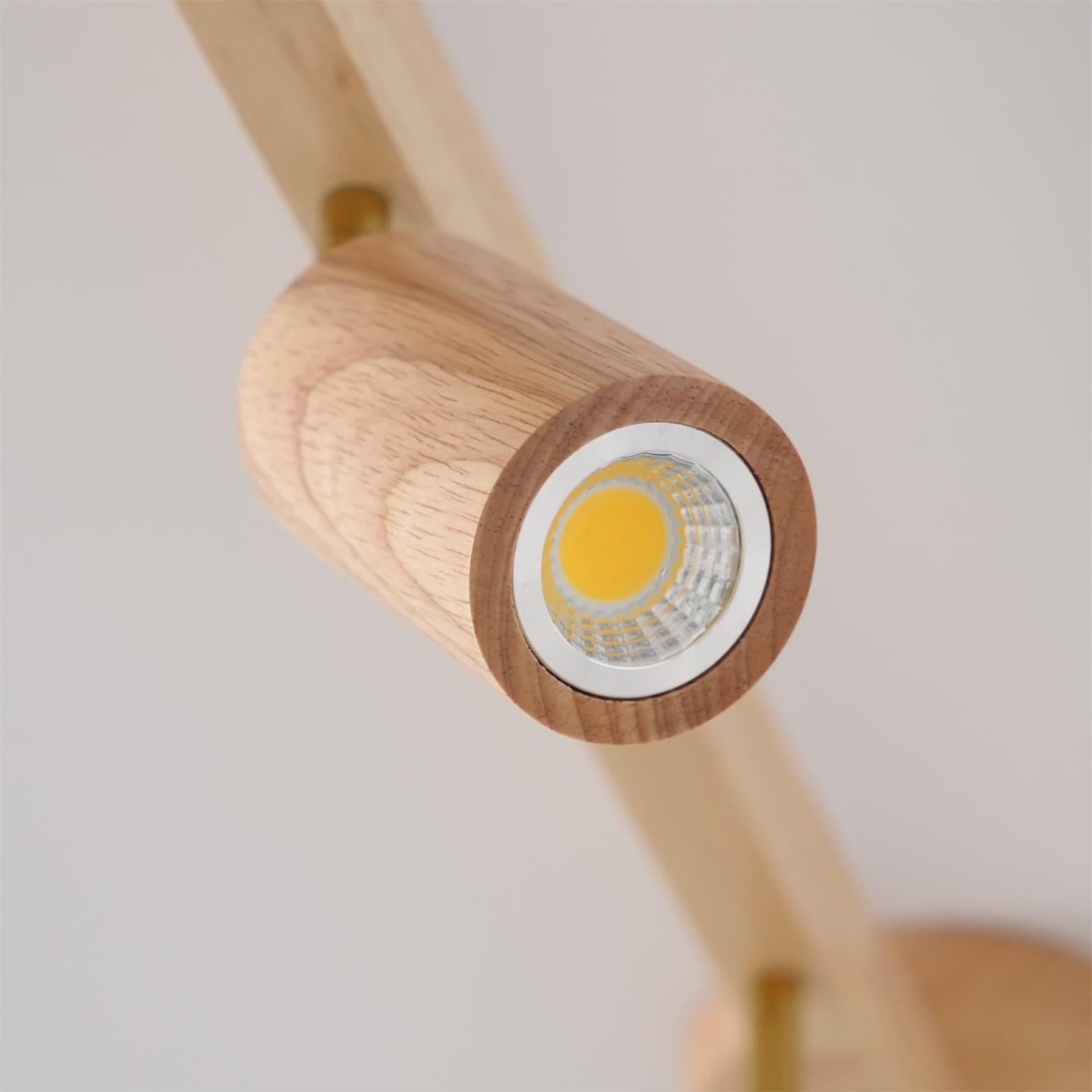 Modern Linear Walnut Wood Ceiling Light With Selectable Color Temperature — Greenwich Home & Living