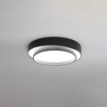 Minimalist Metal Flush Mount Ceiling Light With Bright Daylight LED in Black — Greenwich Home & Living