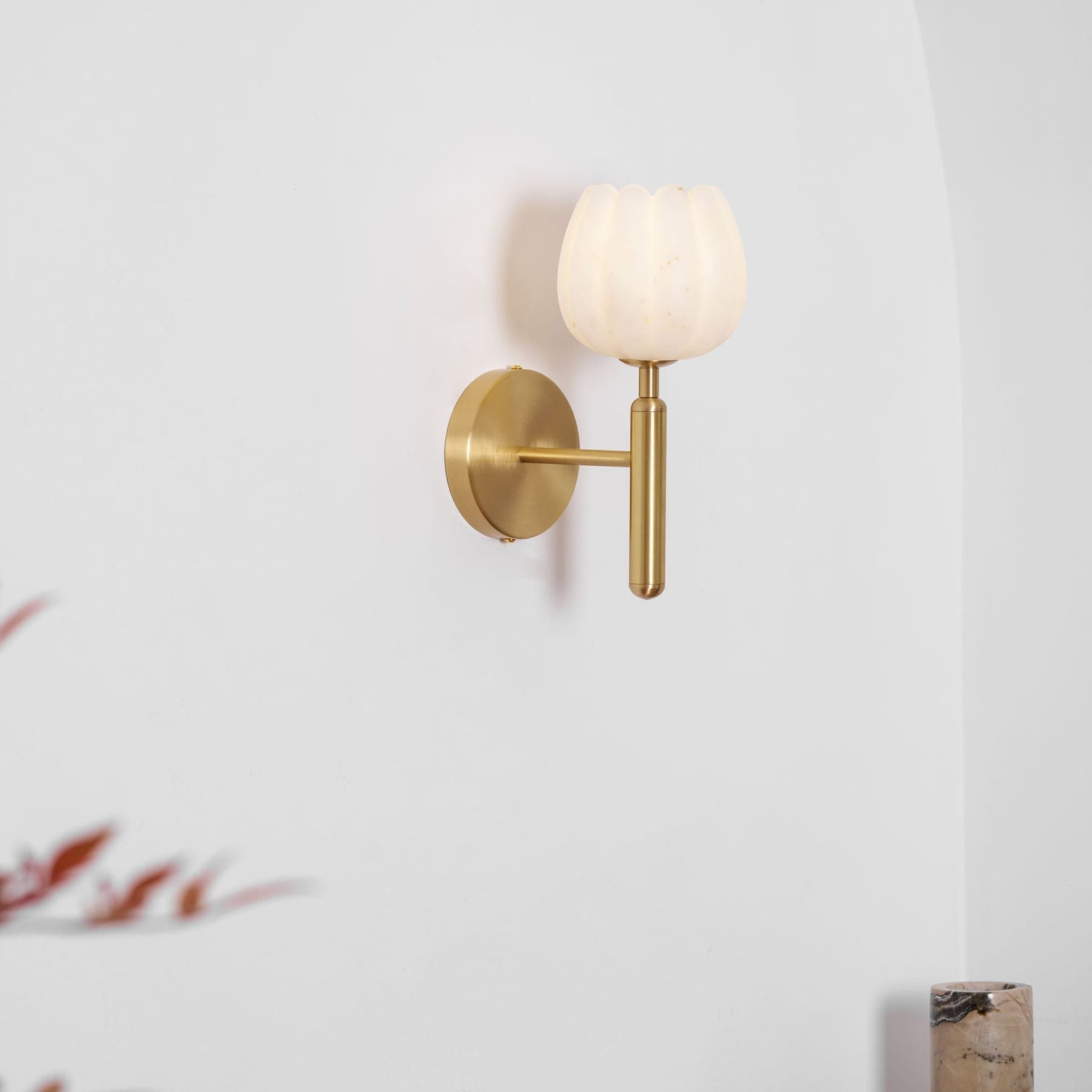 Contemporary Iron and Glass Wall Light With Dual Color Temperature — Greenwich Home & Living