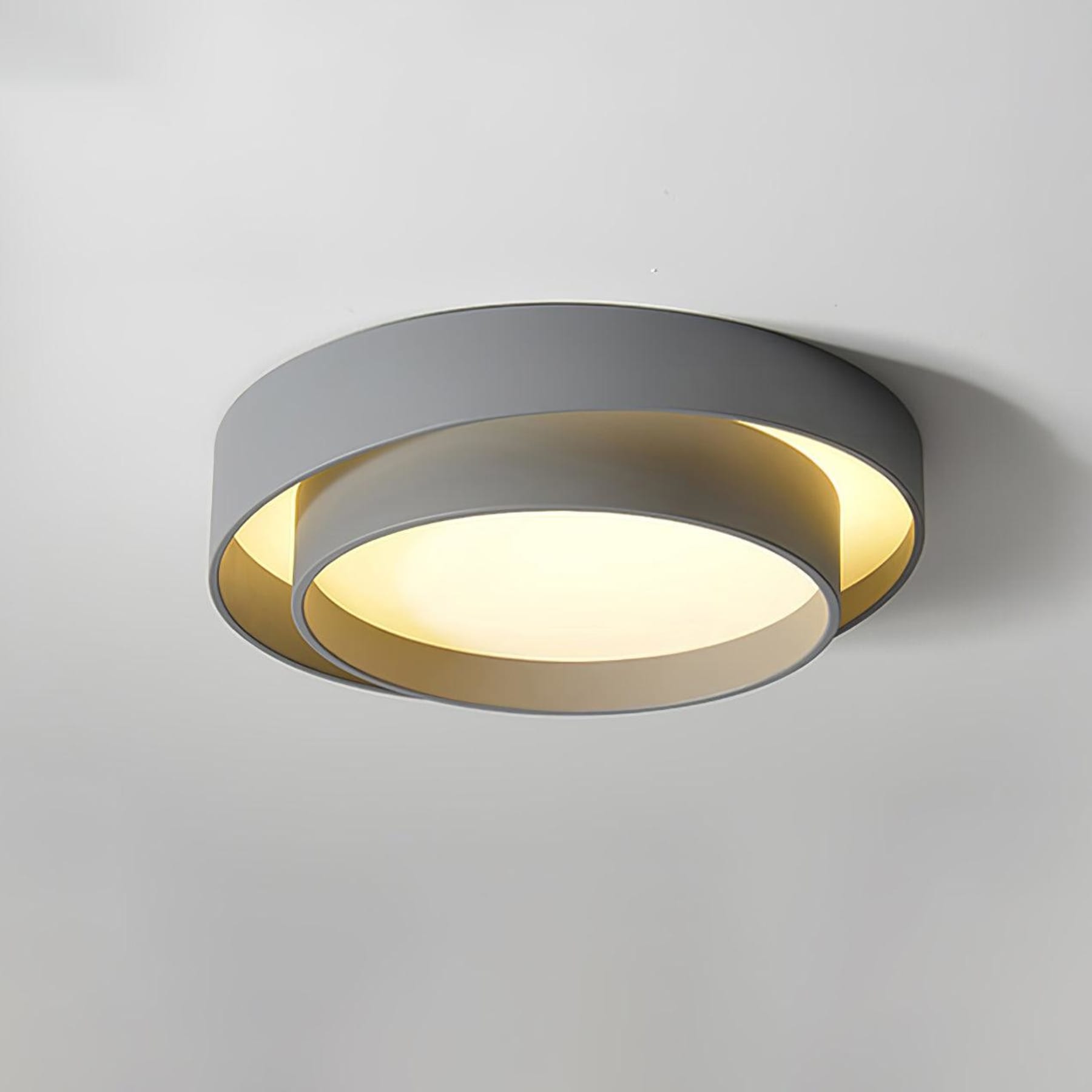 Minimalist Metal Flush Mount Ceiling Light With Bright Daylight LED — Greenwich Home & Living