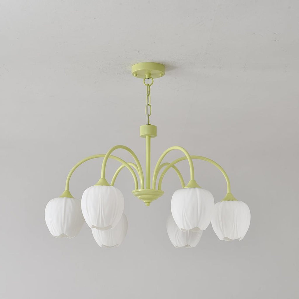 Retro Metal and Glass Chandelier With Selectable Color Light for Living and Dining Rooms — Greenwich Home & Living