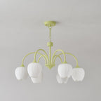 Retro Metal and Glass Chandelier With Selectable Color Light for Living and Dining Rooms — Greenwich Home & Living