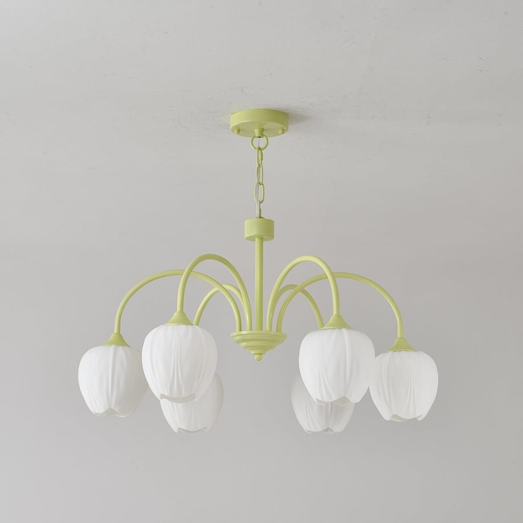 Retro Metal and Glass Chandelier With Selectable Color Light for Living and Dining Rooms — Greenwich Home & Living