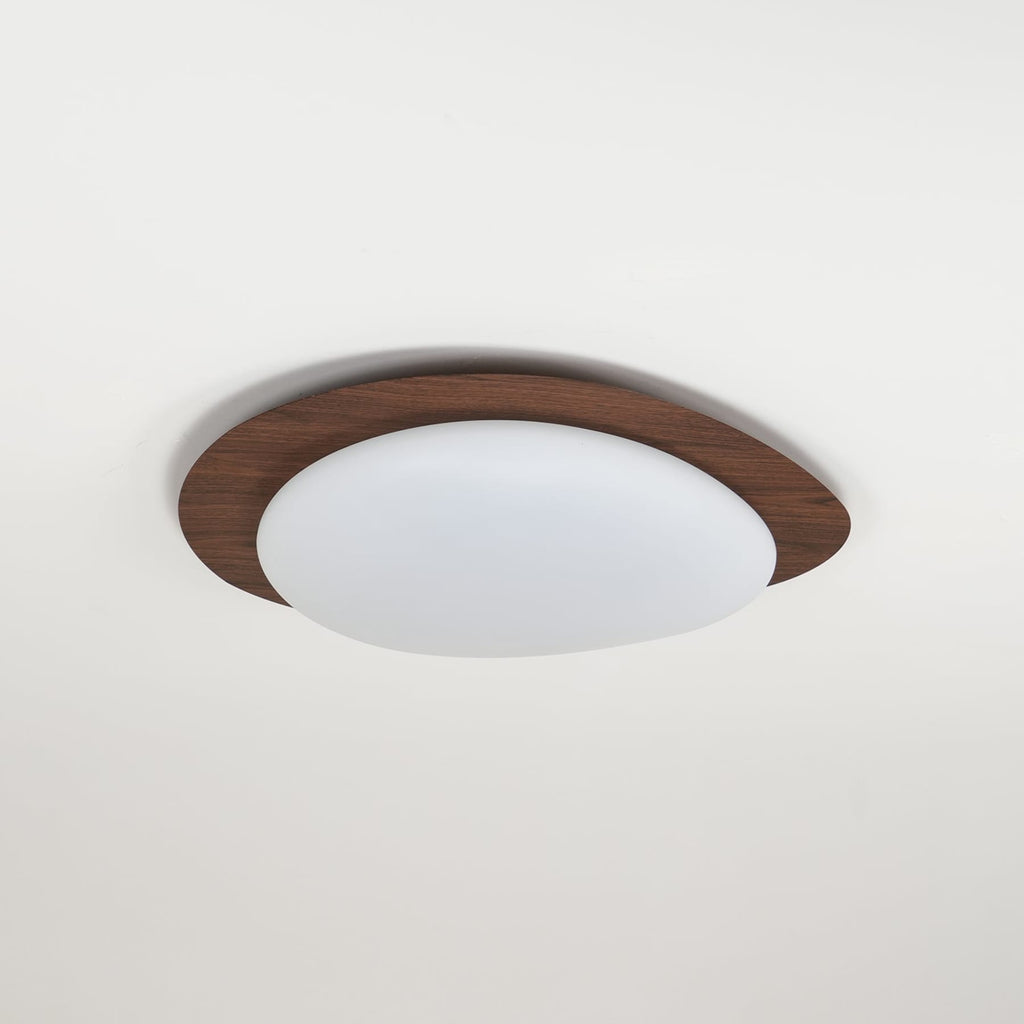 Scandinavian Wood Flush Mount Ceiling Light With Adjustable Color Temperature — Greenwich Home & Living