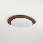 Scandinavian Wood Flush Mount Ceiling Light With Adjustable Color Temperature — Greenwich Home & Living