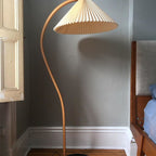 Scandinavian Wood Floor Lamp With Fabric Shade for Living Room — Greenwich Home & Living