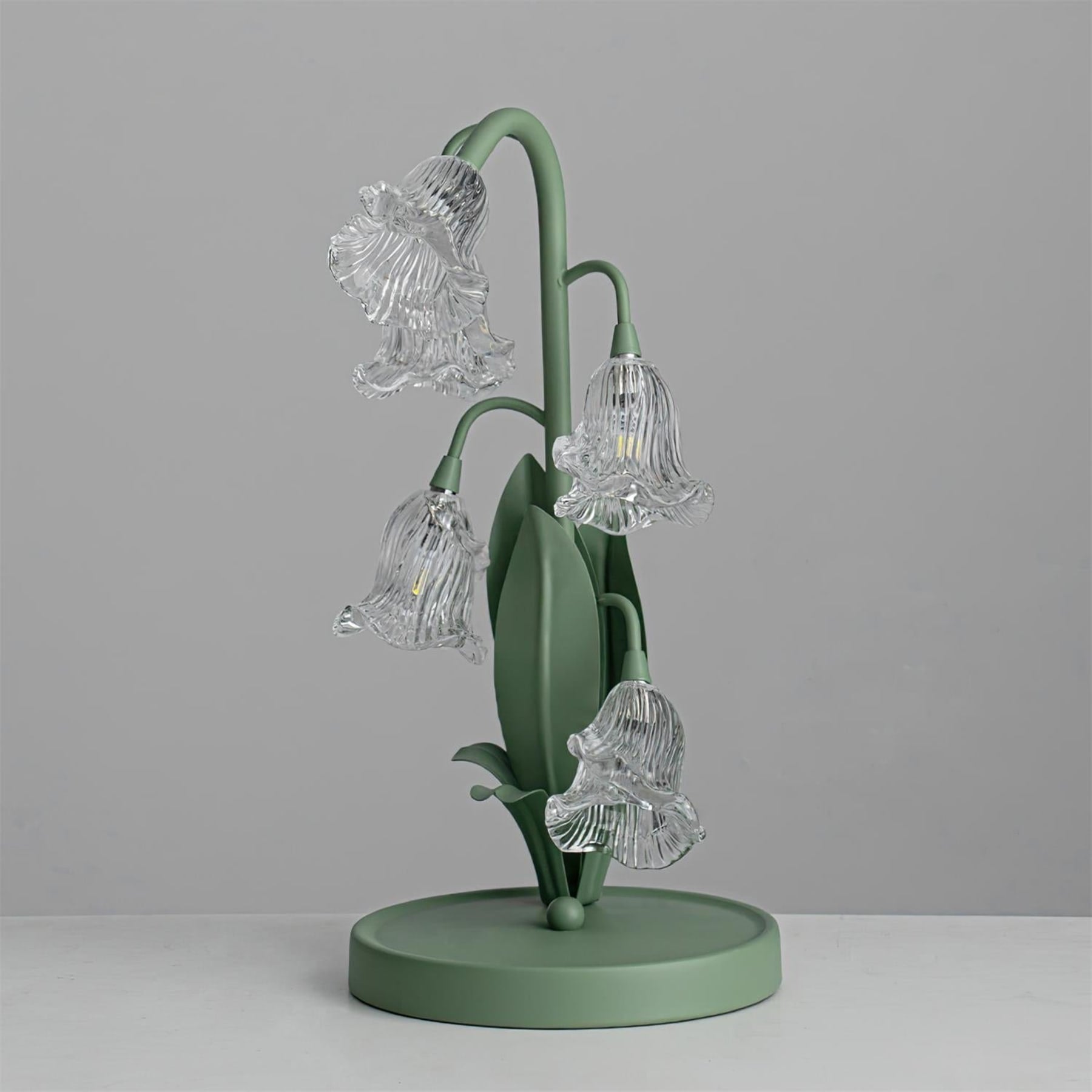 Contemporary Glass Table Lamp With USB Power for Living Room and Bedroom — Greenwich Home & Living