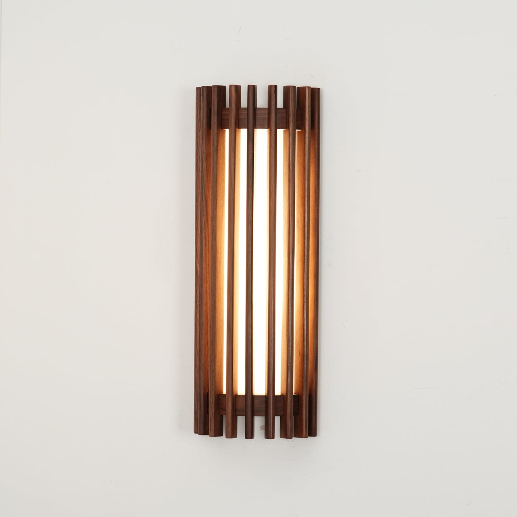 Contemporary Acrylic and Wood Wall Light With Tri-Color Lighting — Greenwich Home & Living