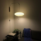 Modern Silk and Walnut Wood Wall Light for Bedroom and Living Room — Greenwich Home & Living