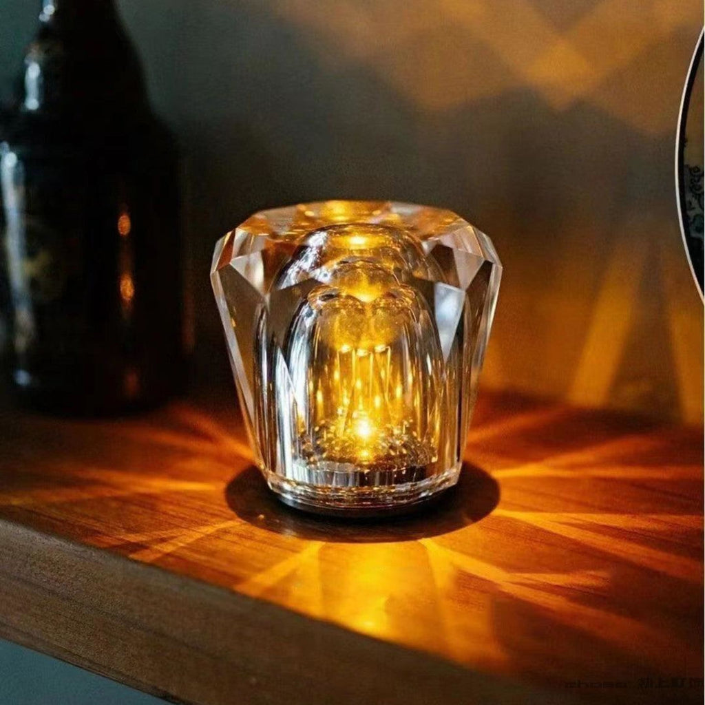 Modern Crystal Table Lamp With Warm Glow For Living Room and Bedroom — Greenwich Home & Living