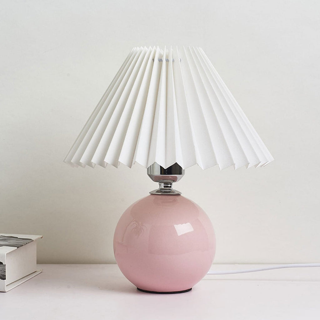 Contemporary Ceramic Table Lamp With Fabric Shade for Living Room — Greenwich Home & Living