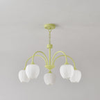 Retro Metal and Glass Chandelier With Selectable Color Light for Living and Dining Rooms — Greenwich Home & Living