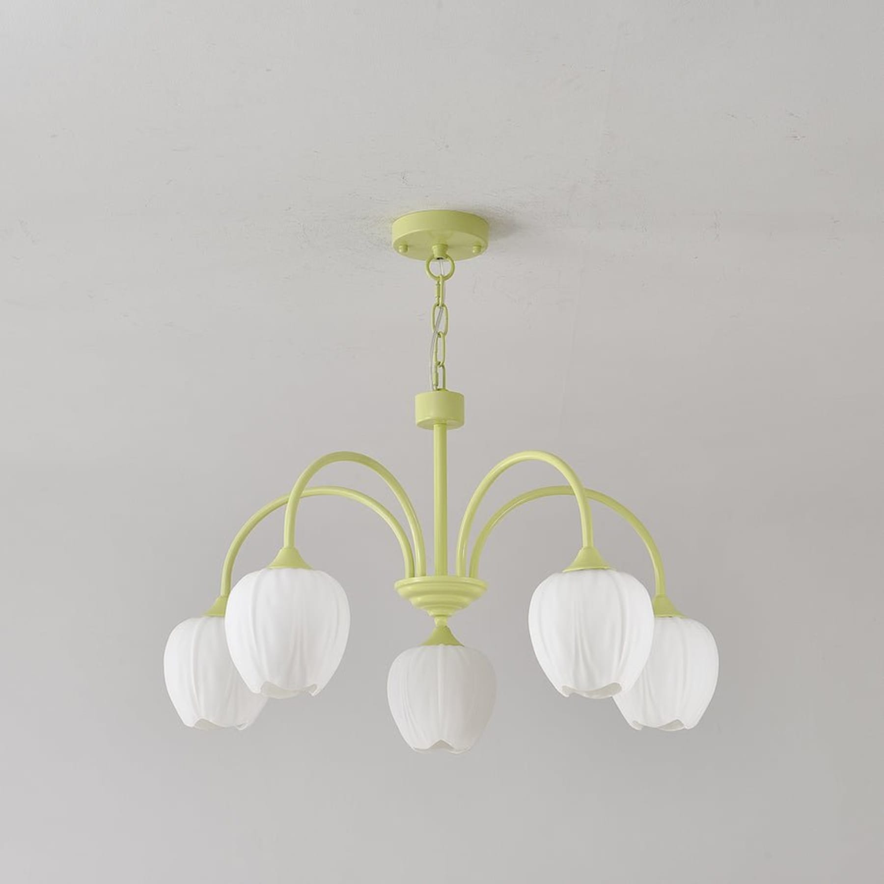 Retro Metal and Glass Chandelier With Selectable Color Light for Living and Dining Rooms — Greenwich Home & Living