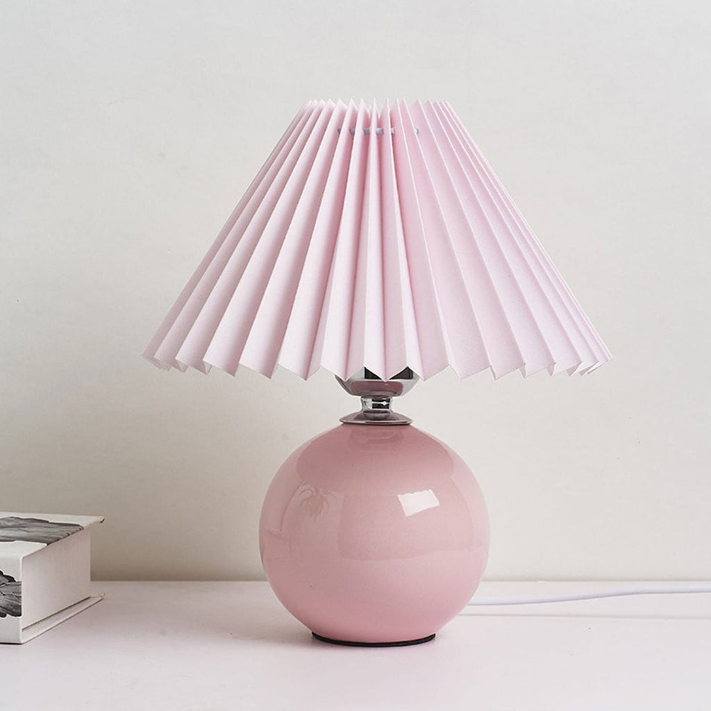Contemporary Ceramic Table Lamp With Fabric Shade for Living Room — Greenwich Home & Living