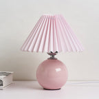 Contemporary Ceramic Table Lamp With Fabric Shade for Living Room — Greenwich Home & Living