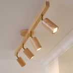 Modern Linear Walnut Wood Ceiling Light With Selectable Color Temperature — Greenwich Home & Living