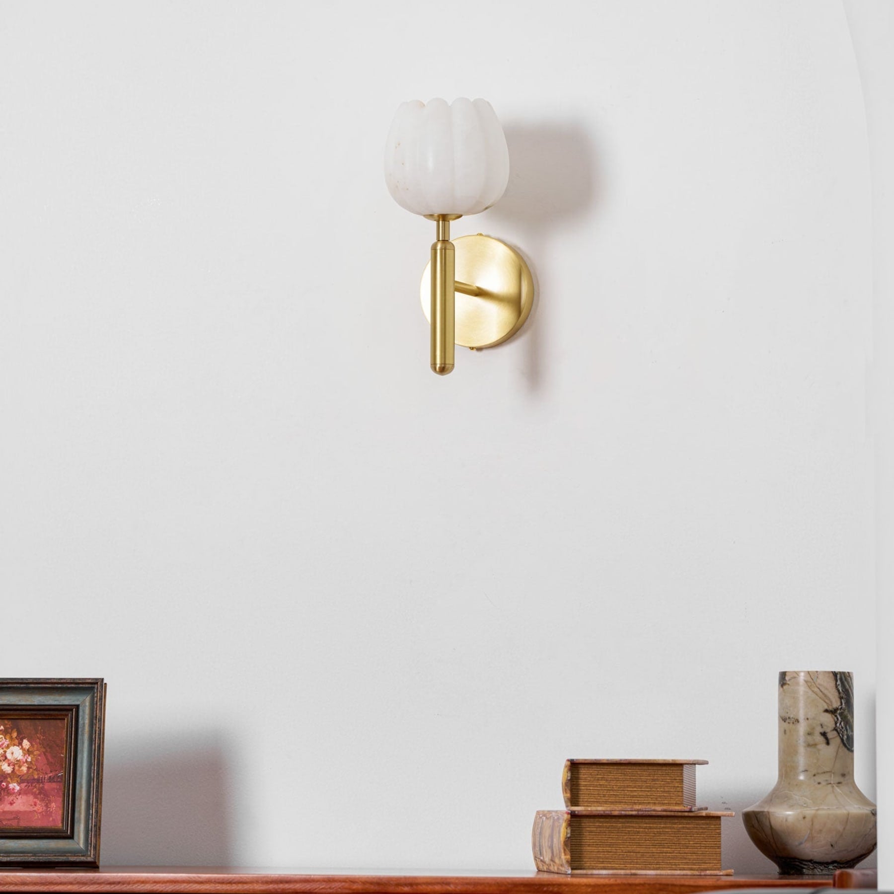 Contemporary Iron and Glass Wall Light With Dual Color Temperature — Greenwich Home & Living